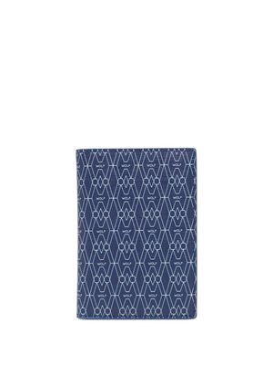 WOLF logo-print bi-fold card holder - Blue