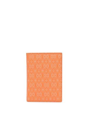 WOLF logo print bi-fold card wallet - Orange