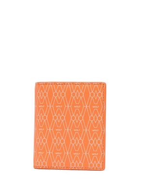 WOLF logo-print bi-fold cardholder - Orange
