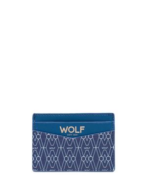 WOLF logo print cardholder - Blue