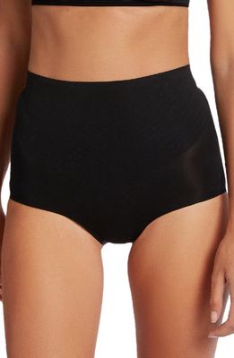 Wolford Cotton Contour 3W High Waist Shaping Briefs in Black
