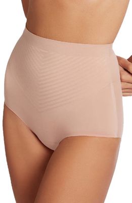 Wolford Cotton Contour 3W High Waist Shaping Briefs in Rose Tan
