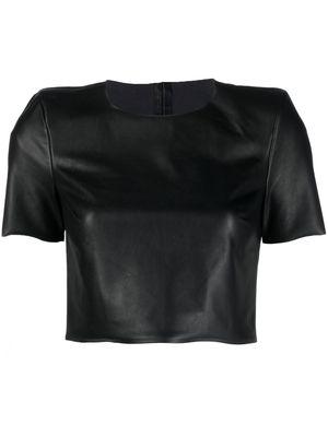 Wolford faux-leather cropped top - Black