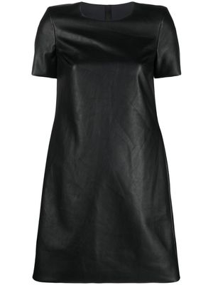 Wolford faux leather short-sleeve minidress - Black