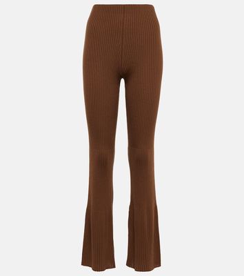 Wolford High-rise flared virgin wool pants