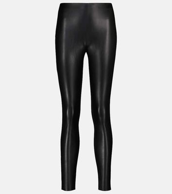 Wolford Jo faux leather and jersey leggings