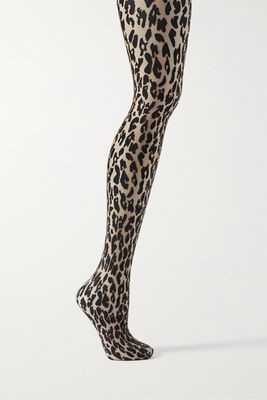 Wolford - Josey 20 Denier Leopard-print Tights - Animal print