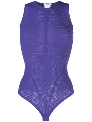 Wolford mesh-detail sleeveless bodysuit - Blue
