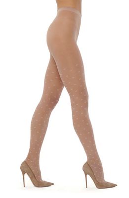 Wolford Mini Daisy Tights in Fairly Light/White