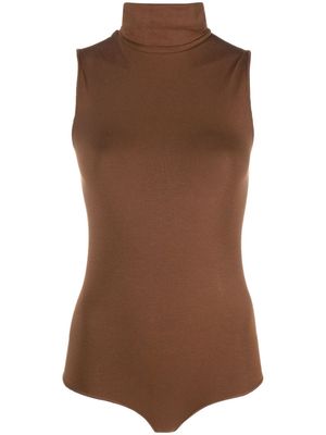 Wolford roll-neck sleeveless body - Brown