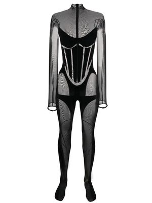 Wolford sheer long-length bodysuit - Black