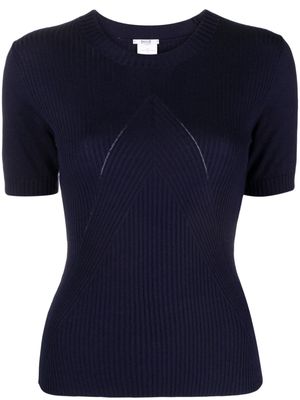 Wolford short-sleeve ribbed-knit top - Blue