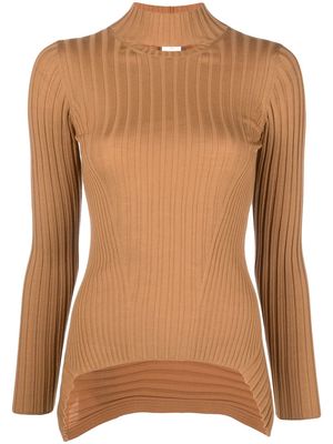Wolford slit-detail cashmere jumper - Brown