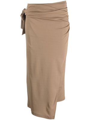 Wolford The Origami-Drape wrap skirt - Brown