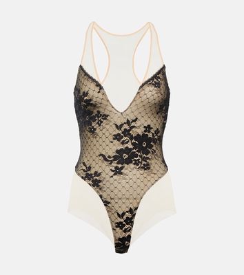 Wolford x N21 Monica lace-paneled bodysuit