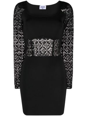 Wolford x Simkhai intricate semi-sheer corsage minidress - Black