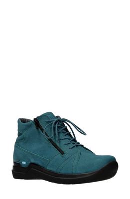 Wolky Why Bootie in Petrol Antique Nubuck