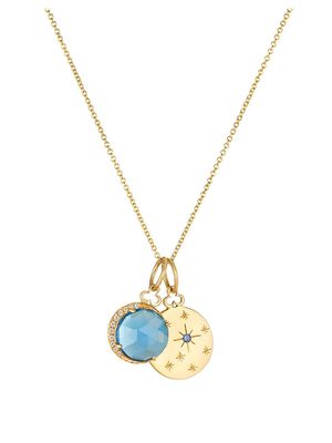 Women's 14K & 18K Gold, Diamond & Gemstone Birthstone Necklace - Size 19 - Gold - Size 19