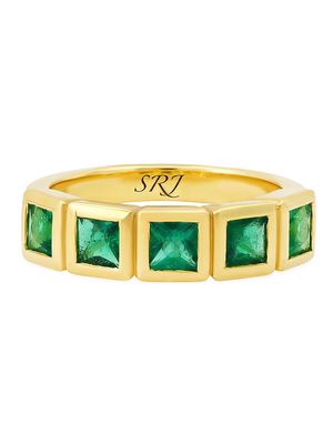 Women's 14K Gold & Emerald Ring - Emerald - Size 6.5 - Emerald - Size 6.5