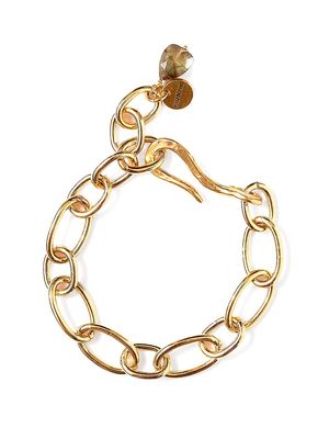 Women's 14K Gold-Plate & Labradorite Chain Bracelet - Labradorite - Labradorite