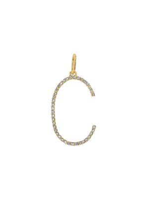 Women's 14K Yellow Gold & 0.16 TCW Diamond Oversized Initial Pendant - Initial C - Initial C
