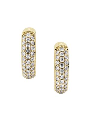Women's 14K Yellow Gold & 0.37 TCW Lab-Grown Diamonds Huggie Earrings
