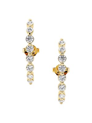 Women's 14K Yellow Gold & 0.65 TCW Lab-Grown Diamonds Ethereal Suspender Earrings - Yellow Gold