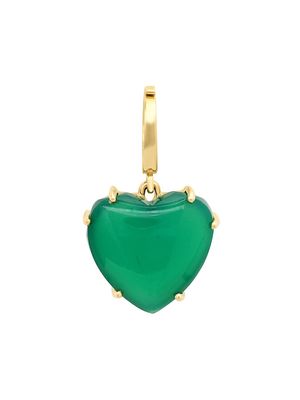 Women's 14K Yellow Gold & Green Quartz Heart Charm - Green Quartz - Green Quartz