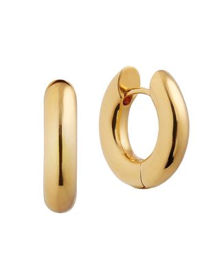 Women's 14K-Yellow-Gold Vermeil Small Chunky Hoop Earrings - Yellow Gold - Yellow Gold - Size Small