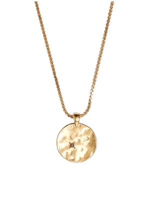 Women's 18K Gold-Plate & Champagne Diamond Pendant Necklace - Yellow Gold - Yellow Gold