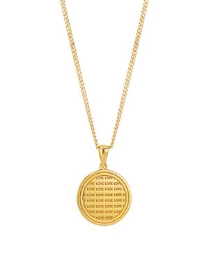 Women's 18K Gold Plated Love Note Necklace - Yellow Gold - Yellow Gold