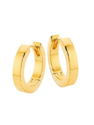Women's 18K-Gold-Plated Medium Huggie Hoop Earrings - Yellow Gold - Yellow Gold - Size Medium