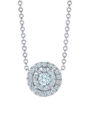 Women's 18K White Gold & Diamond Pendant Necklace - White Gold - White Gold