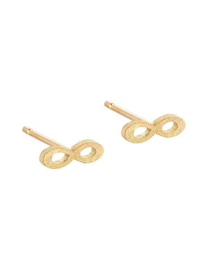 Women's 18K Yellow Gold Infinity Stud Earrings - Yellow Gold