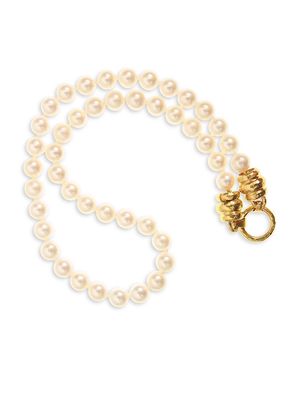 Women's 19K Yellow Gold & 8-8.5MM Freshwater Pearl Necklace - White - White