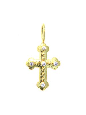 Women's 19K Yellow Gold & Diamond Byzantine Cross Pendant - Yellow Gold