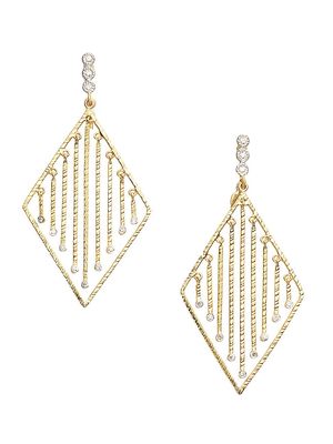 Women's 20K Yellow Gold & Diamond Drop Earrings - Gold - Gold