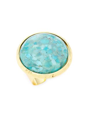 Women's 22K Gold-Plated & Turquoise Ring - Turquoise