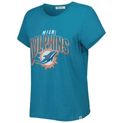Women's '47 Aqua Miami Dolphins Treasure Frankie T-Shirt