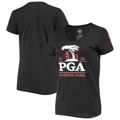 Women's '47 Black 2020 PGA Championship Co-Branded Club Giants T-Shirt