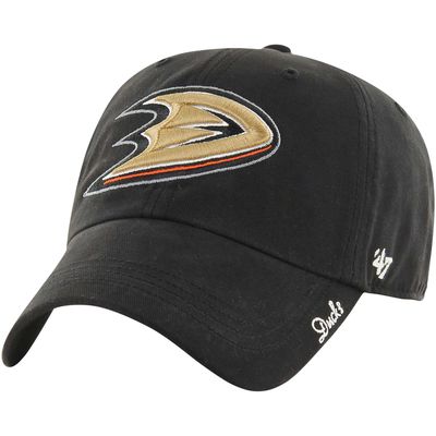 Women's '47 Black Anaheim Ducks Miata Clean Up Adjustable Hat