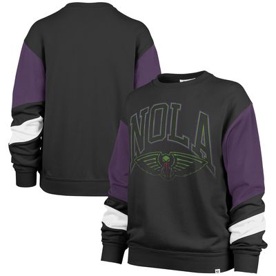 Women's '47 Black New Orleans Pelicans 2023/24 City Edition Nova Crew Sweatshirt