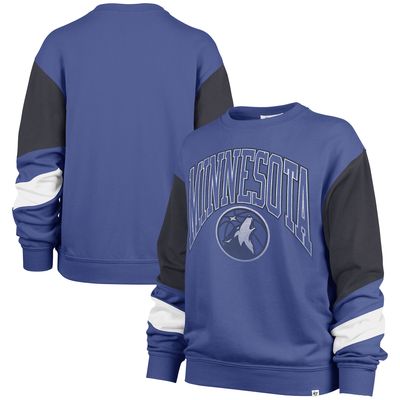 Women's '47 Blue Minnesota Timberwolves 2023/24 City Edition Nova Crew Sweatshirt