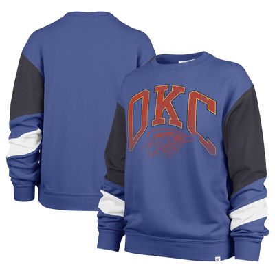 Women's '47 Blue Oklahoma City Thunder 2023/24 City Edition Nova Crew Sweatshirt