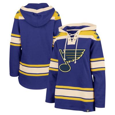 Women's '47 Blue St. Louis Blues Superior Lacer Pullover Hoodie