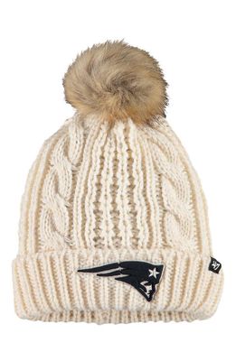 Women's '47 Cream New England Patriots Meeko Cuffed Knit Hat