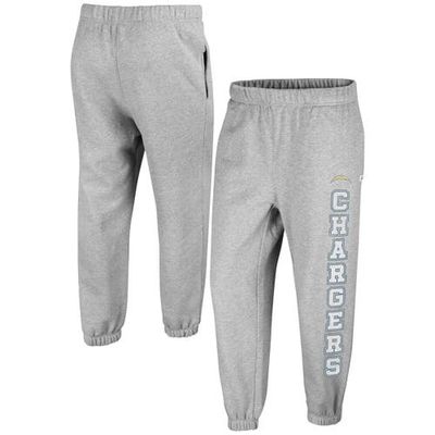 Women's '47 Gray Los Angeles Chargers Double Pro Harper Jogger Sweatpants in Heather Gray