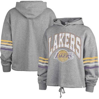 Women's '47 Gray Los Angeles Lakers Upland Bennett Pullover Hoodie