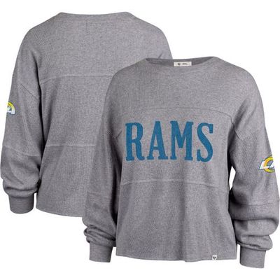 Women's '47 Gray Los Angeles Rams Get Loud Jada Long Sleeve T-Shirt in Heather Gray