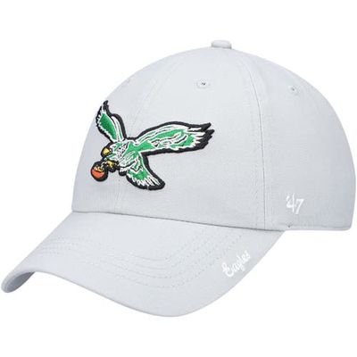 Women's '47 Gray Philadelphia Eagles Miata Clean Up Legacy Adjustable Hat